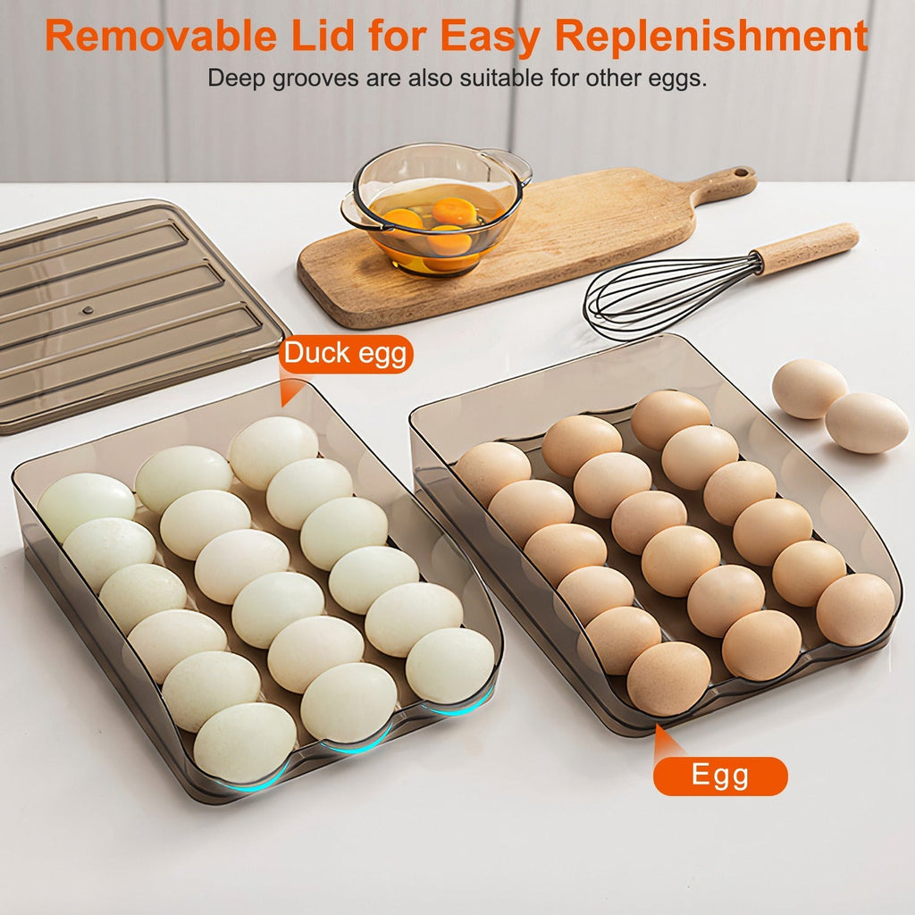 Double-Layer Rolling Egg Holder — Up to 36 Eggs