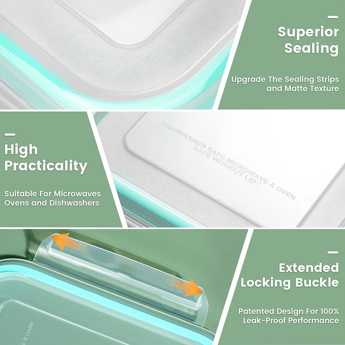 Glass Food Storage Set — 8 Containers + 8 Lids
