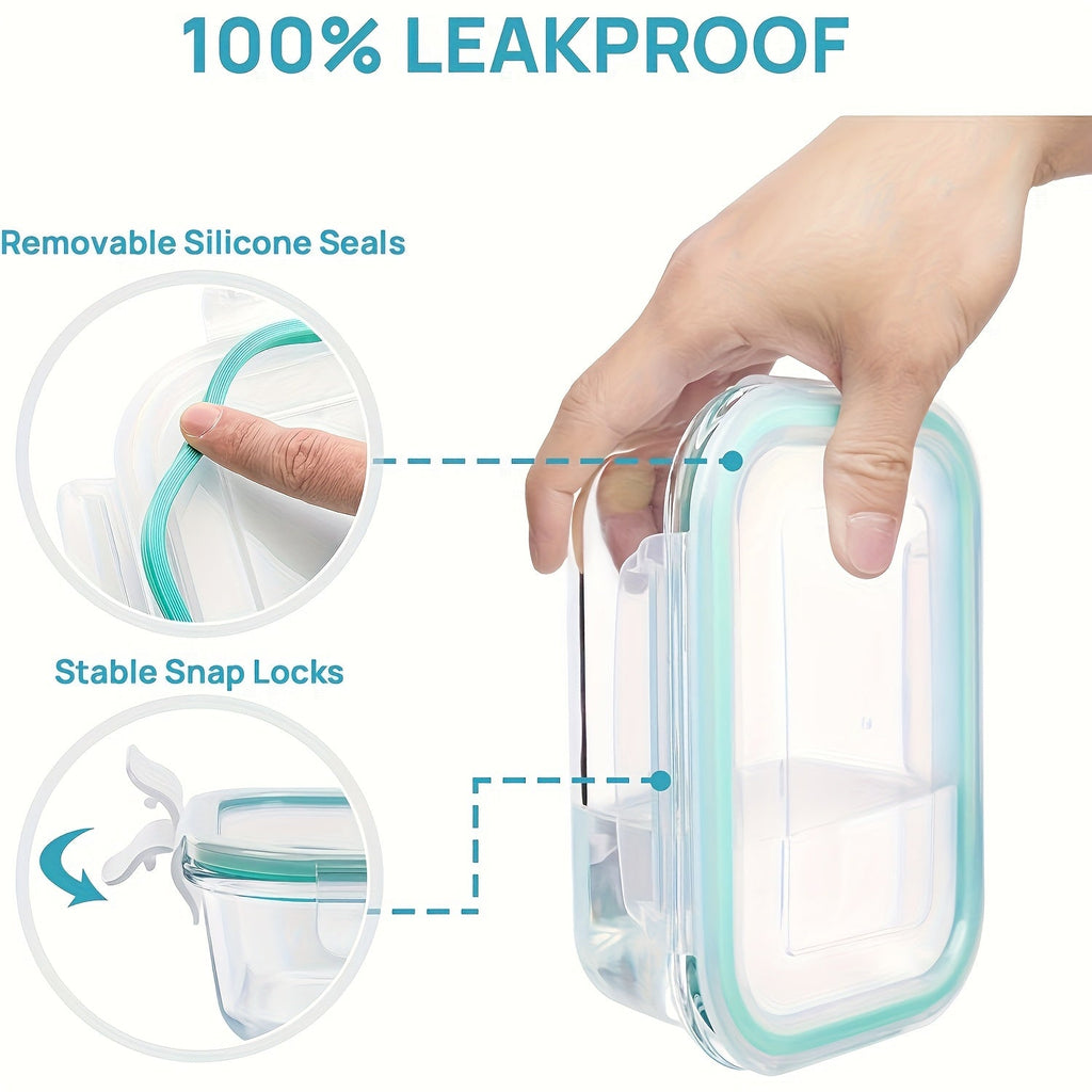Glass Food Storage Set — 8 Containers + 8 Lids