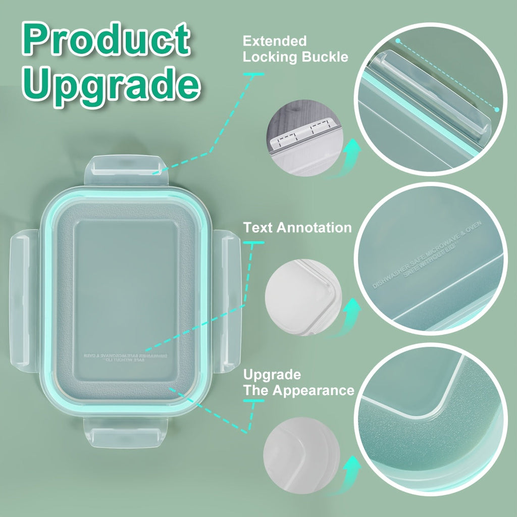 Glass Food Storage Set — 8 Containers + 8 Lids