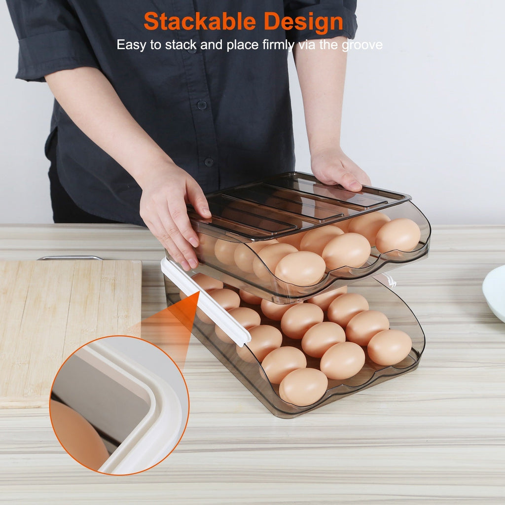 Double-Layer Rolling Egg Holder — Up to 36 Eggs
