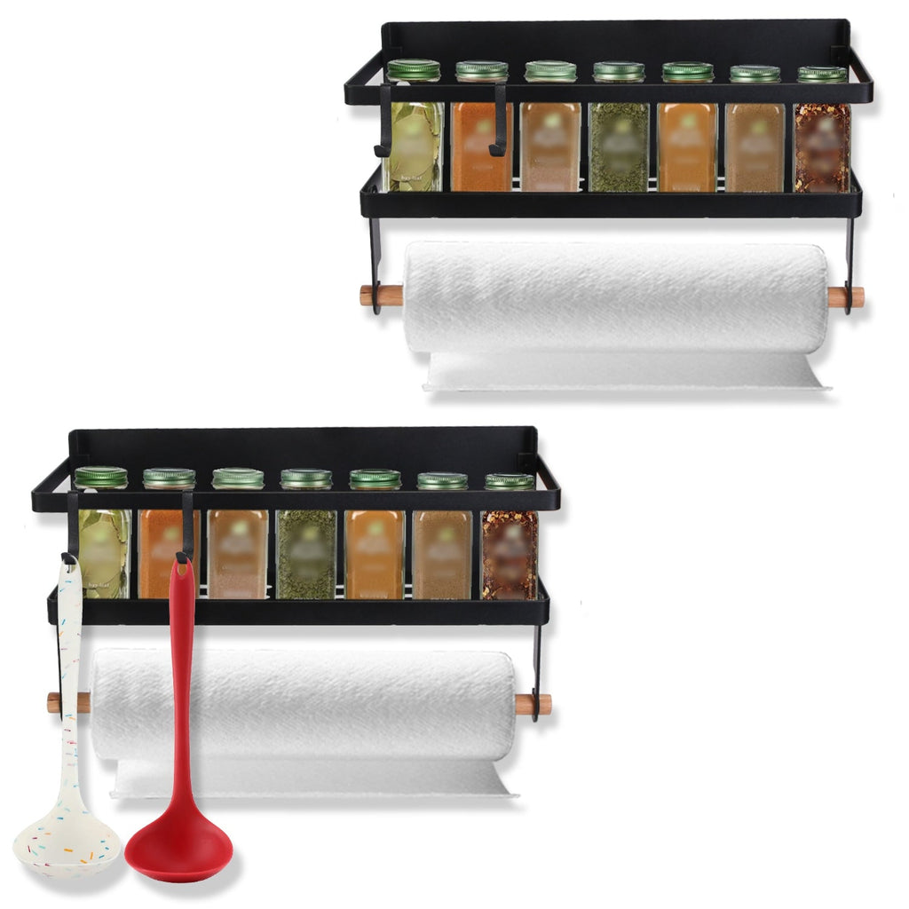Magnetic Spice Racks + Paper Towel Holder | Set of 2