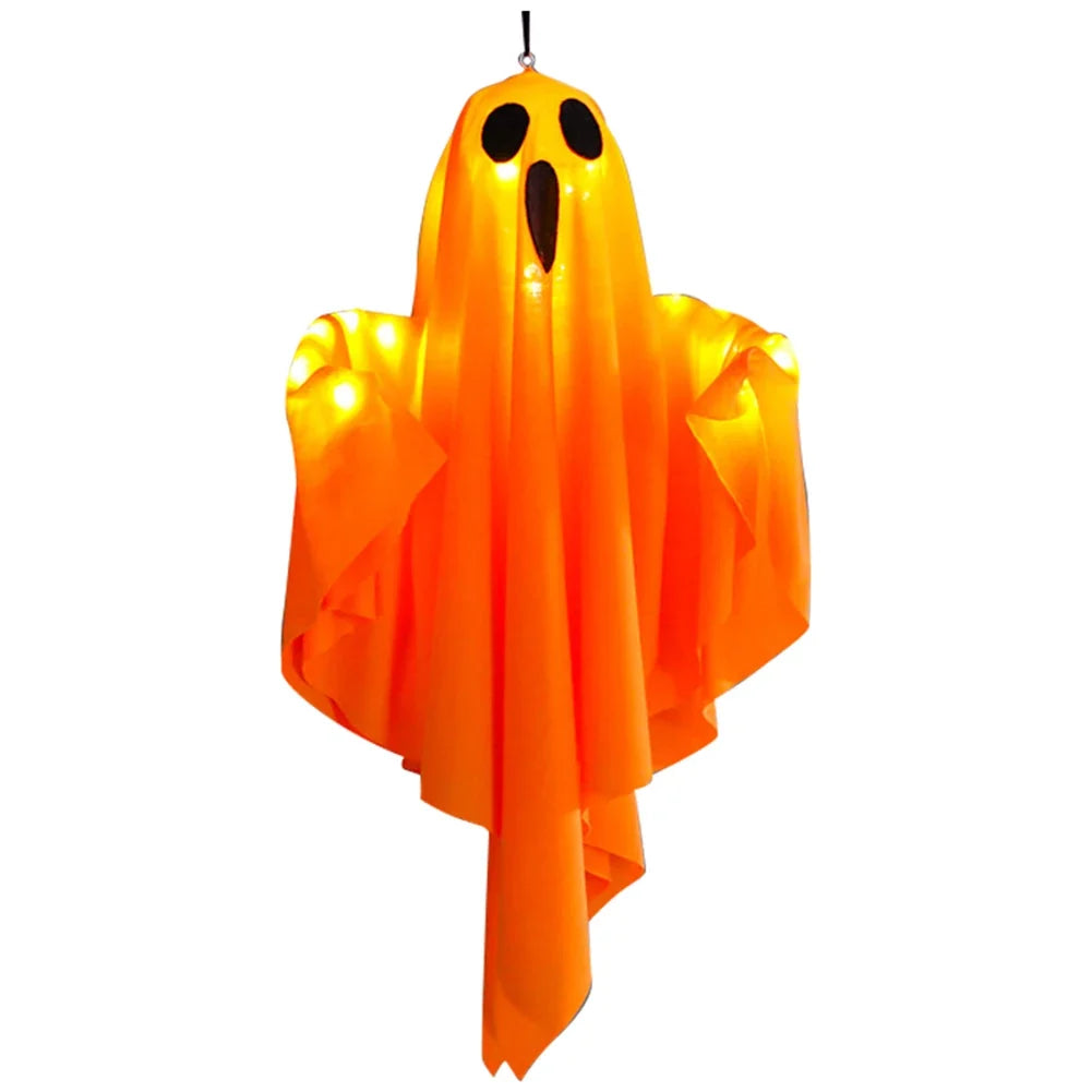 Hanging Halloween Ghost Decoration – White or Orange