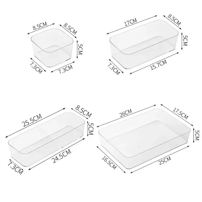 Clear Plastic Drawer Organizers | Sizes & Sets