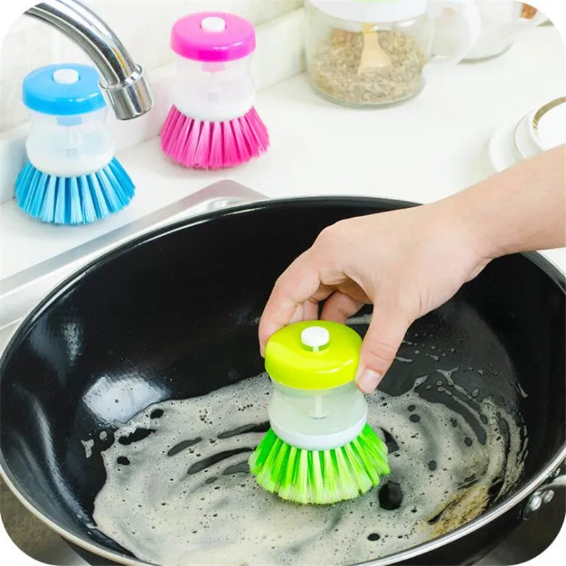 EasyClean Soap-Dispensing Dish Brush