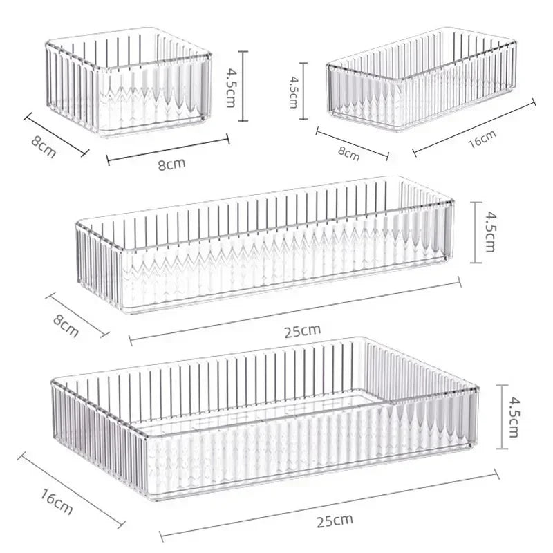 Clear Plastic Drawer Organizers | Sizes & Sets