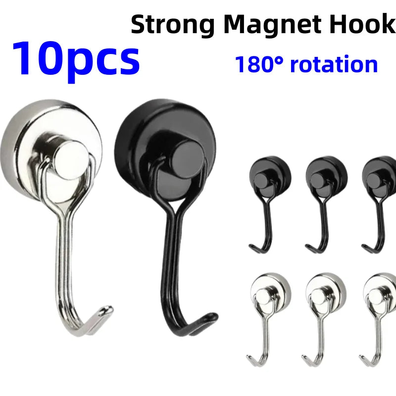 Magnetic Storage Hooks — 2, 4 or 10 Pack