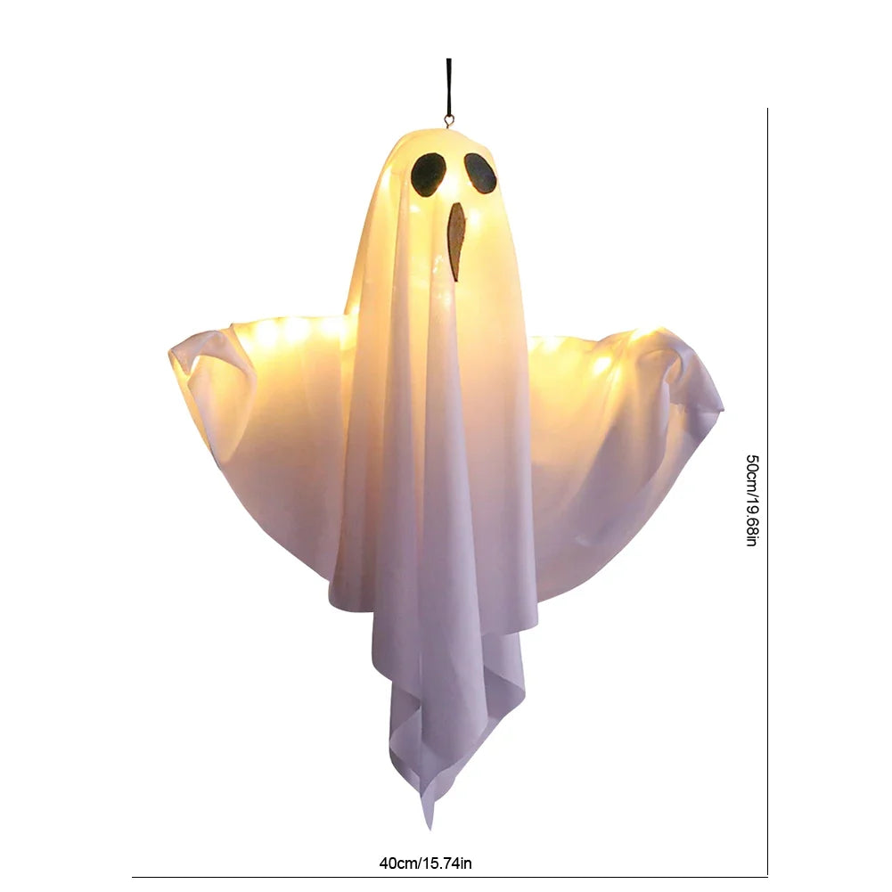 Hanging Halloween Ghost Decoration – White or Orange