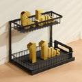 Black 2-Tier Pull-Out Under-Sink Organizer — Lovisio Home